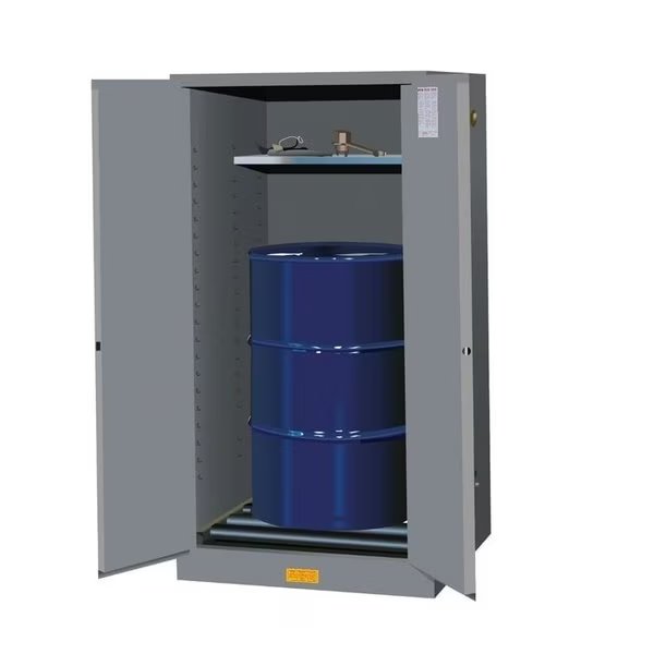 Flammable Cabinet, 55 gal., Gray, JUSTRITE, Mfr# 896263